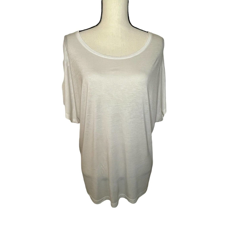 Vince NWT White Dolman Short Sleeve Top Size L